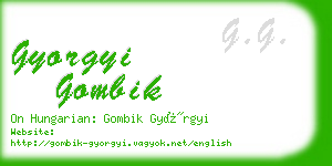 gyorgyi gombik business card